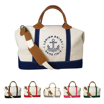 Tag&Crew Weekender Signature Duffle 20Oz Cotton Canvas Bag