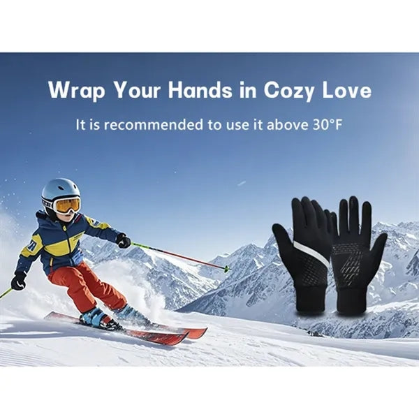Kids Winter Warm Touchscreen Gloves Anti Slip for Boys Girls