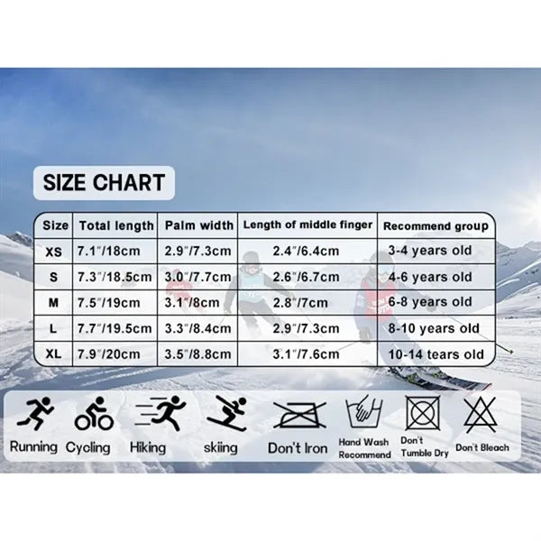 Kids Winter Warm Touchscreen Gloves Anti Slip for Boys Girls