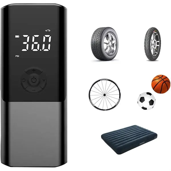 Mini Tire Inflator Car Air Compressor with LED Light