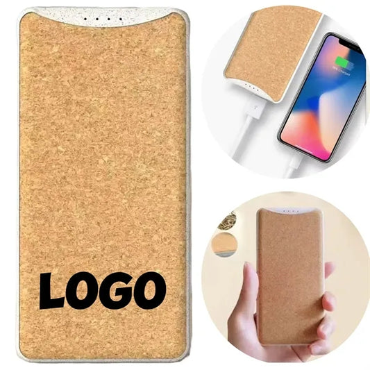 Eco Friendly 10000mAh Power Bank Cork Exterior Portable