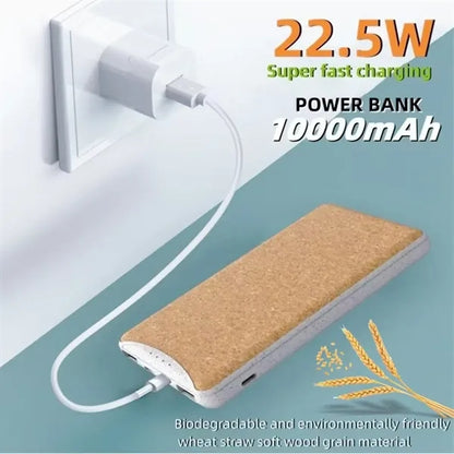 Eco Friendly 10000mAh Power Bank Cork Exterior Portable