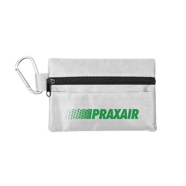 14pc First Aid Kit in Soft Zipper Pouch with Carabiner