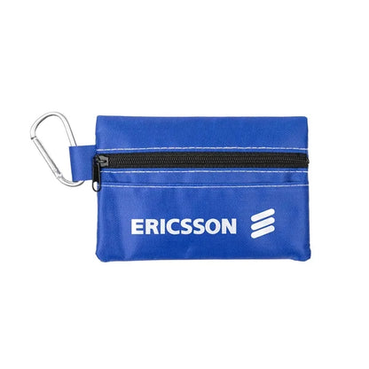14pc First Aid Kit in Soft Zipper Pouch with Carabiner