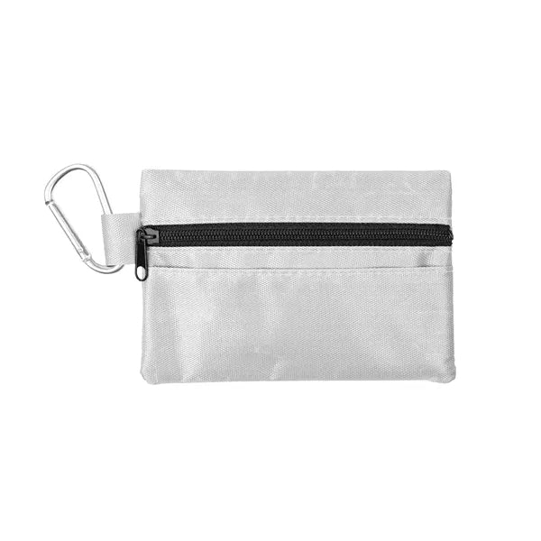 14pc First Aid Kit in Soft Zipper Pouch with Carabiner