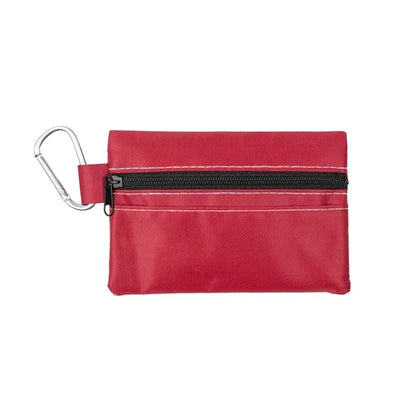 14pc First Aid Kit in Soft Zipper Pouch with Carabiner