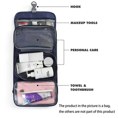 Roll Up Cosmetic Bag Compact Organizer for Travel Daily Use