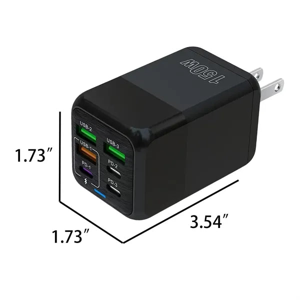 25W 6 Port USB Charger Fast Charging for Multiple Devices