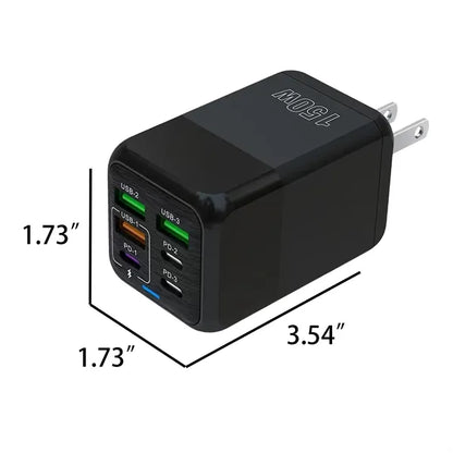 25W 6 Port USB Charger Fast Charging for Multiple Devices