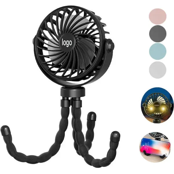 Portable Rechargeable Fan With Flexible Tripod