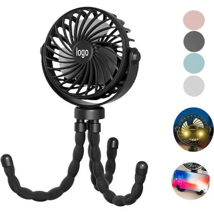 Portable Rechargeable Fan With Flexible Tripod