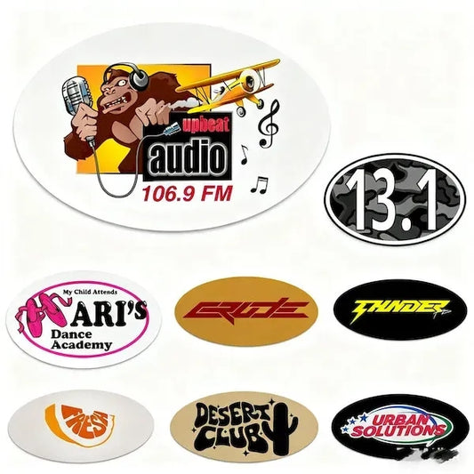 Ultra Removeable Oval Sticker