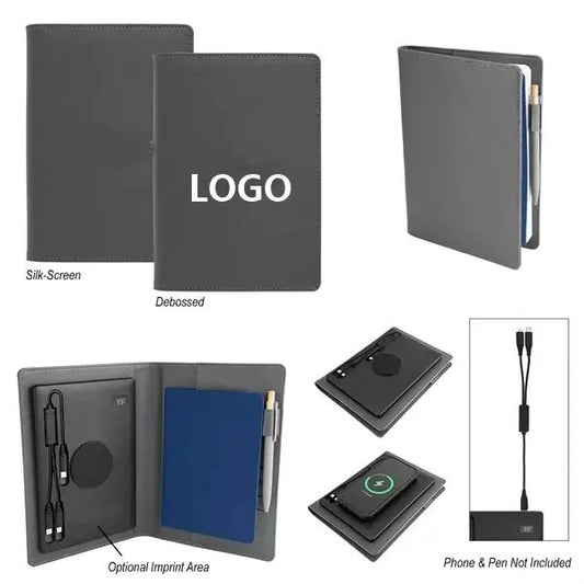 Recycled Power Folio with Wireless Charger