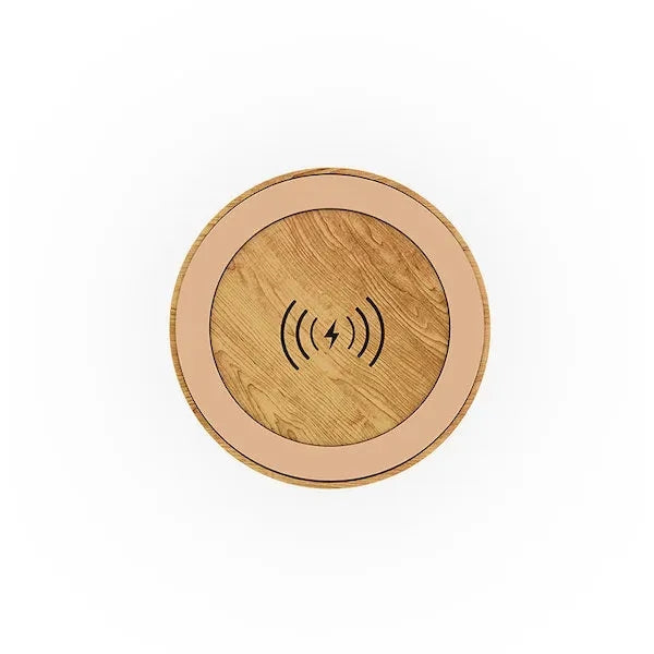 Woodgrain Wireless Charging Pad And Speaker