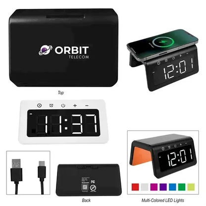 15W Light-Up Wireless Charger Alarm Clock
