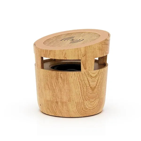 Woodgrain Wireless Charging Pad And Speaker