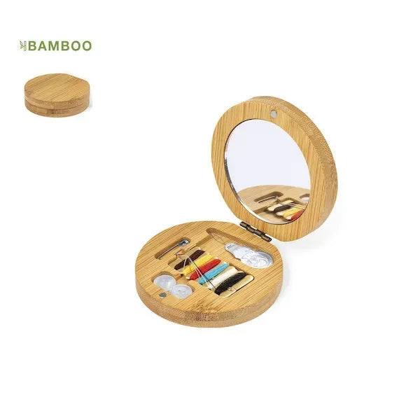 Bamboo Sewing Kit With Mirror