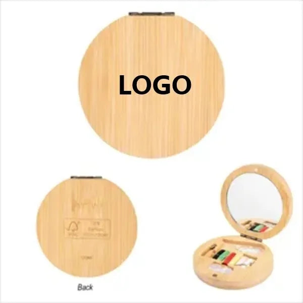 Bamboo Sewing Kit With Mirror