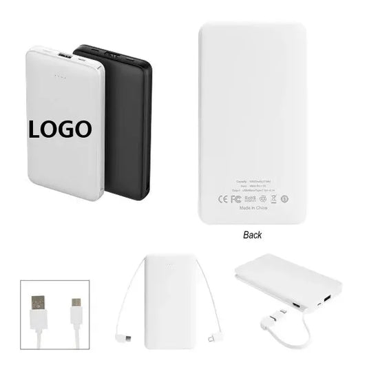 10,000 mAh Multi-Cable Power Bank
