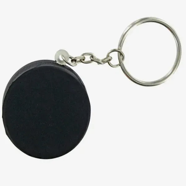 Hockey Puck Stress Reliever Keychain