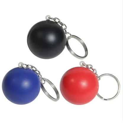 Round PU Stress Reliever Keychain