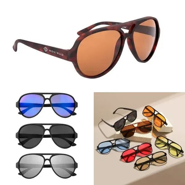 Rubberized Recycled Frame Aviator Sunglasses
