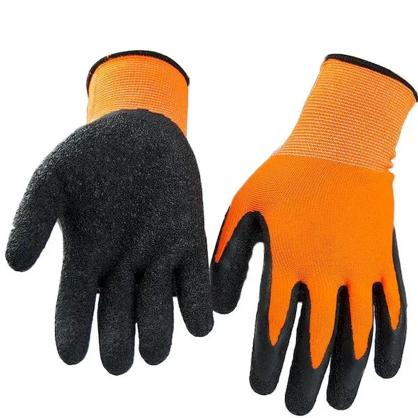 Blue & Gray Palm Dipped Gloves