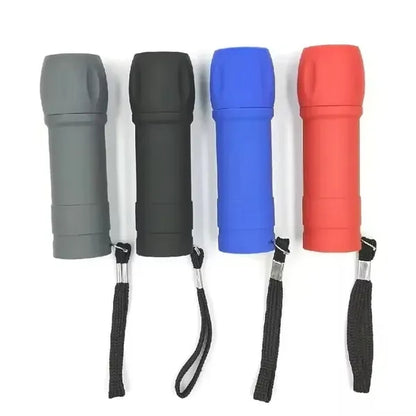 Rubberized Torch Light And Small Hard Case Set
