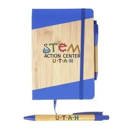 Bamboo Look Jotter & Pen