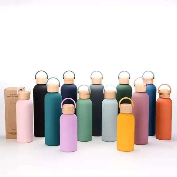 32 Oz. rPET Bottle With Bamboo Lid And Easy Carry