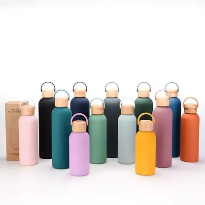 32 Oz. rPET Bottle With Bamboo Lid And Easy Carry