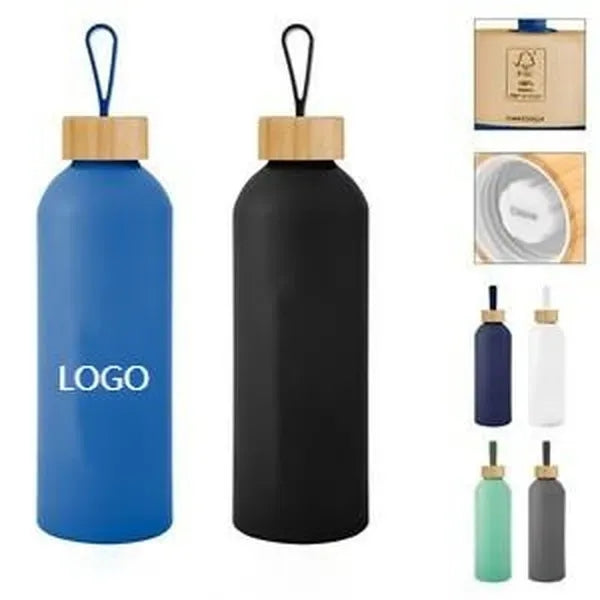 25 Oz. Blaire Recycled Aluminum Bottle With Bamboo Lid