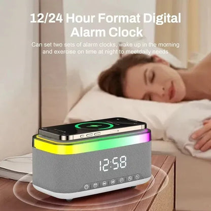 Rise & Shine Clock With Light-Up Speaker & Charger