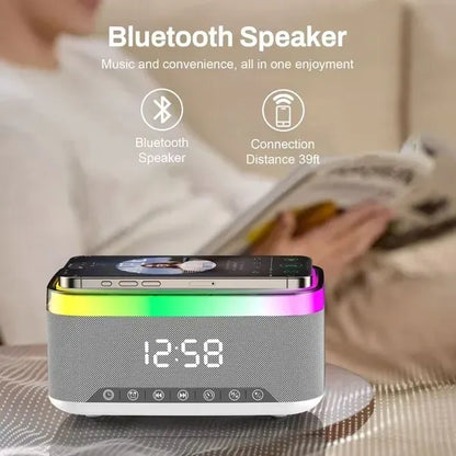 Rise & Shine Clock With Light-Up Speaker & Charger