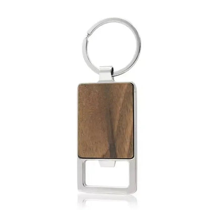 Bamboo Key Tag With Bottle Opener
