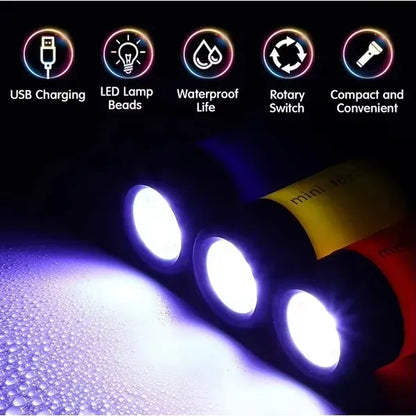 Rechargeable LED Light Key Chain
