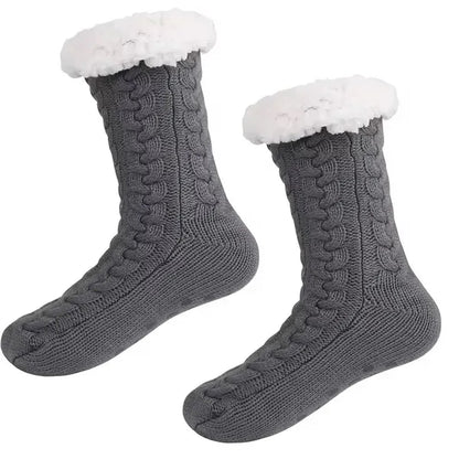Cozy Cable Knit Slipper Socks