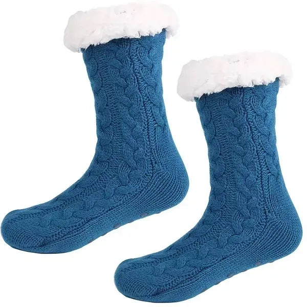 Cozy Cable Knit Slipper Socks