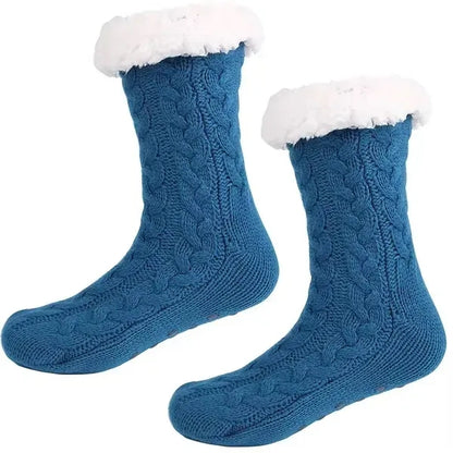 Cozy Cable Knit Slipper Socks