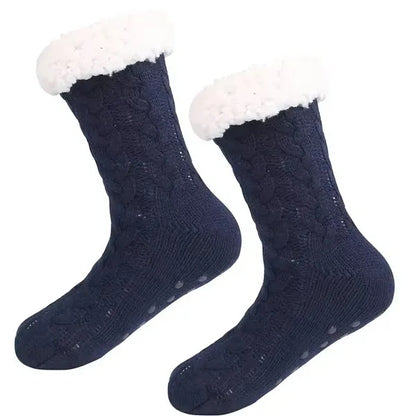 Cozy Cable Knit Slipper Socks