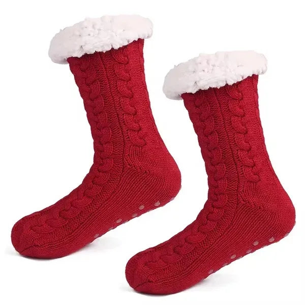 Cozy Cable Knit Slipper Socks