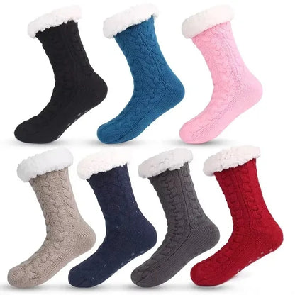 Cozy Cable Knit Slipper Socks