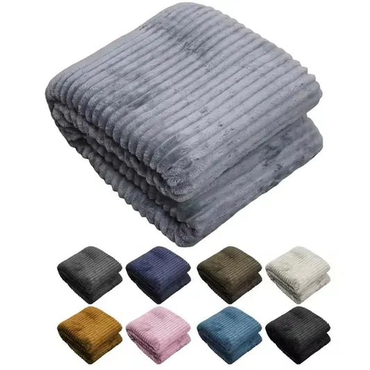 Recycled Ribbed Flannel Blanket