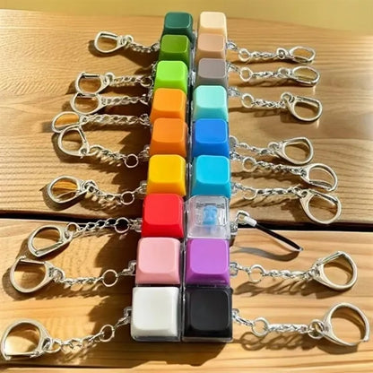 Keyboard Keychain Stress Relief Toy Portable Fun Fidget Gift