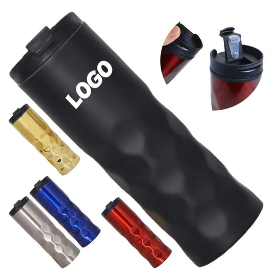 Unique stainless steel travel mug with custom logo thermos