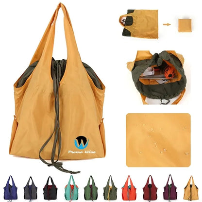 Large-Capacity Waterproof Folding Hand-Held Shopping Bag