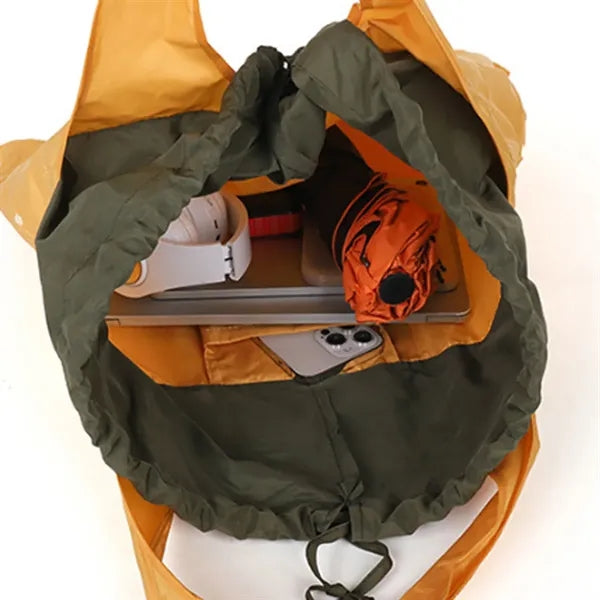 Large-Capacity Waterproof Folding Hand-Held Shopping Bag