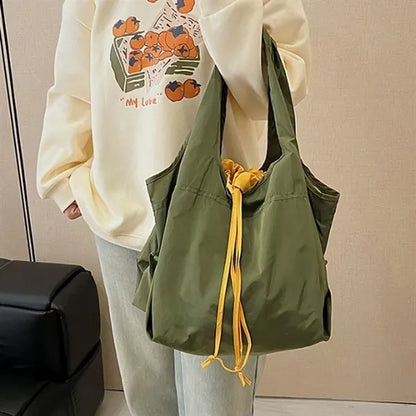Large-Capacity Waterproof Folding Hand-Held Shopping Bag
