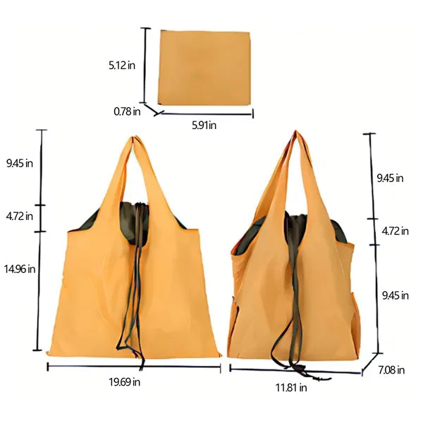 Large-Capacity Waterproof Folding Hand-Held Shopping Bag