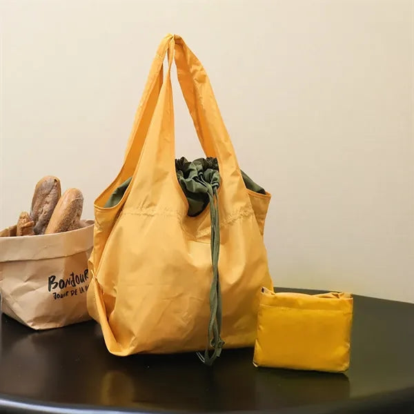 Large-Capacity Waterproof Folding Hand-Held Shopping Bag